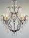 Wrought Iron Crystal Chandelier Chandeliers Lighting H27" x W21"