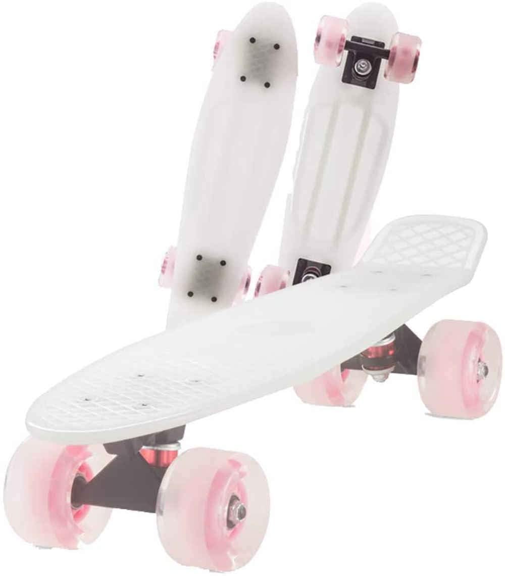Skateboard Retro Cruiser Board 22 Pouces Mini Cruiser Penny Skateboard Adultes Enfants Débutants Filles Enfants,Normal-A