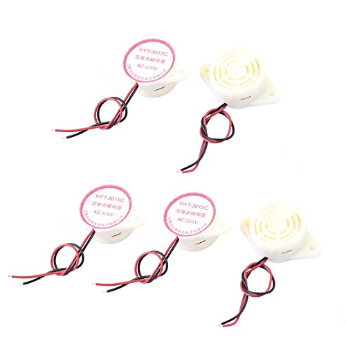 Aexit 5 Pcs AC 220V Continuous Sound Electronic Buzzer Alarm Beige (9e34096de7c50eeb5ecac1711406ff9e)