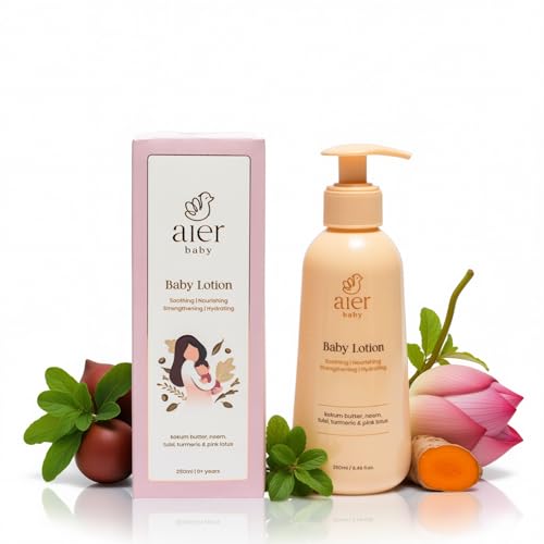 Image of Body Lotion for Newborns, toddlers & Kids | Supports Barrier Development | Long-lasting Moisturization | Deep & Multi-Layer Hydration | Made with Natural Ingredients | Dermatologically-Tested & Pediatrician Recommended | Gentle, Safe, pH Balanced, No Silicone, No Sulphate, No Parabens & No Perfumes or Toxic chemicals | 250ML Each | Pack Of 3