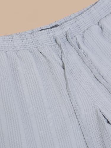 Image of StitchX Men's Airport Look Textured Seersucker Cotton Resort Shorts-S-2XL