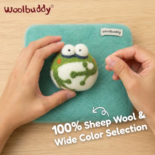 Image of Woolbuddy Wool Felting Pad 6 x 6 x 1.5 Inch (Teal), Durable Needle Felting Mat, Needle Felting Foam Pads Alternative
