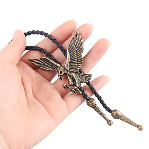 Image of Western Black Bolo Tie for Men and Women,Native American Leather Bolo Tie String