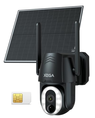 Amazon.co.jp: XEGA ソーラー充電式 4G LTE 屋外防犯カメラ SIM カード