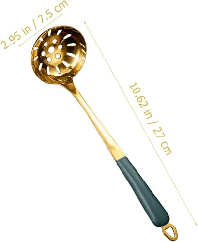 Vista 6 de Juego de utensilios de cocina de acero inoxidable, cucharón de cocina, cuchara de sopa, cuchara ranurada, cucharón de sopa, cucharón ranurado