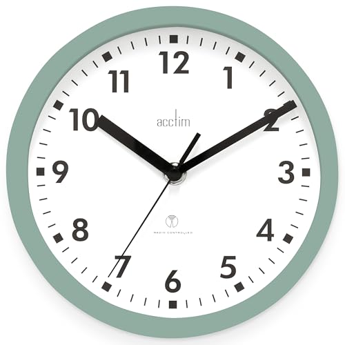 Acctim 74665 Nardo 20cm Radio Controlled Green Wall Clock