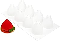 Vista 30 de Restaurantware -Molde de bola de 8 cavidades de pastelería, 1 molde de chocolate listo para horno - Molde de silicona blanca flexible, congelable
