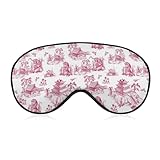 Toile De Jouy Wildlife Tiger Red - Antifaz para dormir con correa ajustable, cómodo y suave, ayuda para dormir, antifaz...