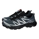 DEMAX HM120D Zapatillas de Trekking y Senderismo Hombre, Suela Antideslizante Hombre Deportivos Gris-Negro 42