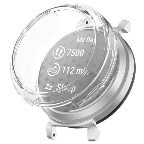 TenCloud Watch Cases Compatible with Garmin Lily 2 Case Soft TPU Shockproof Case Protective Cover Bumper Protector No Screen Protector (Clear)