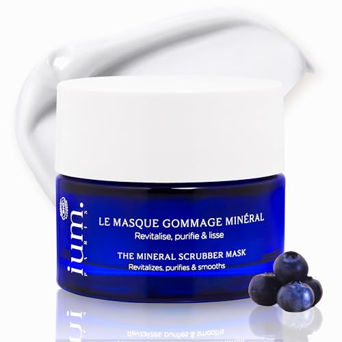 IUM Paris - 2-in-1 Face Mask & Exfoliating Face Scrub - 99% Natural Ingredients - Enriched with Silicon for Hydration and Regeneration - Organic, Vegan - Suitable for All Skin Types - 50ML