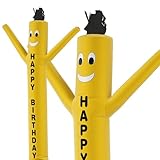 LookOurWay Air Dancers Wacky Waving Inflatable Tube Man Attachment - 6 Feet Tall Advertising Air Dancer Waving Man Inflatable Tube Guy - Blower Not Included - Happy Birthday