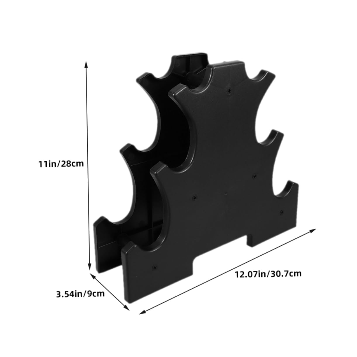 Mikikit 2Pcs Dumbbell Rack Stand Heavy Duty Dumbbell Storage Organizer with Smooth Corner Design for Home Gym Sturdy Material Stable Base for Safe Weight Storage