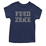 Youth Feed Zeke T-Shirt Small Navy Blue