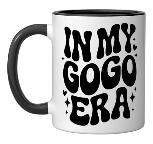In My Gogo Era, Funny South African Grandmother Ceramic Mug, Black/White
