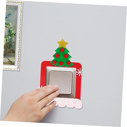 Placa de luz navideña con diseño de renos: fundas decorativas para interruptor de dormitorio 7