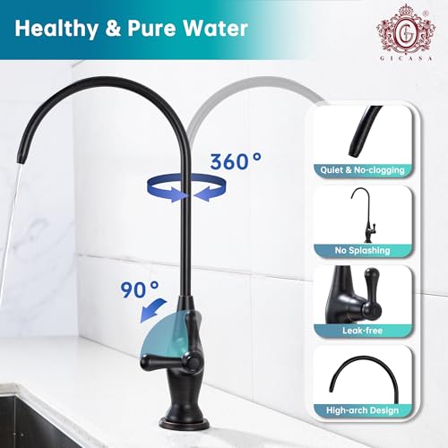 Image of Sink Drinking Water Faucet, Sink Water Filter System, Suitable for Most Reverse Osmosis or Water Filtration Systems,Stainless Steel Reverse Osmosis Faucet for Kitchen Bar, Oil Rubbed Bronze