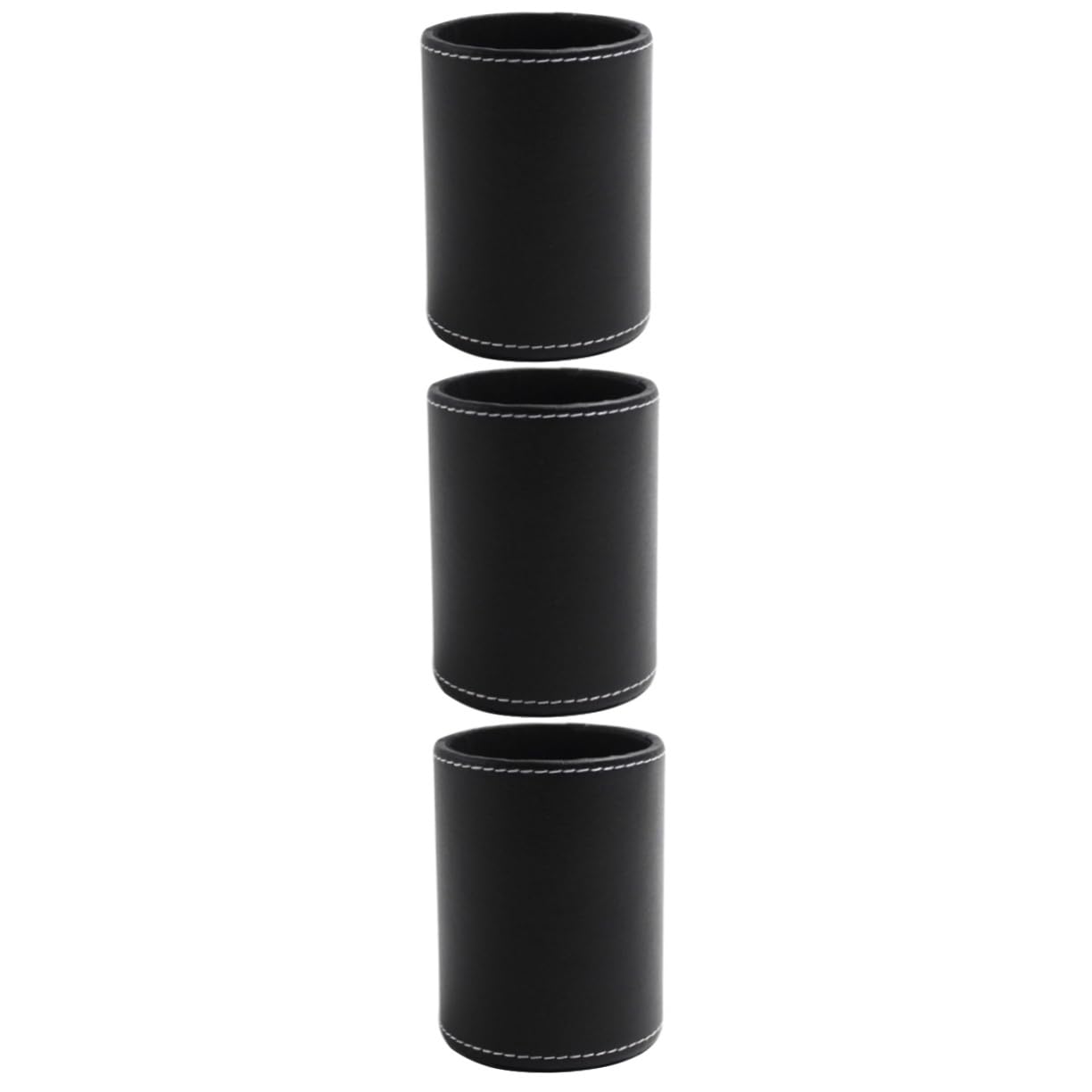 Porte-stylo rond cuir PU noir Operitacx lot de 3 pour bureau