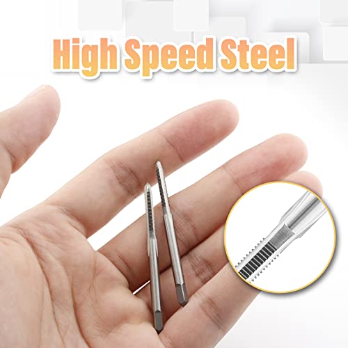 Image of 2pcs M3x0.5 Machine Tap, M3 Metric Thread Tap HSS Thread Tapping Tool, 3 Straight Flutes Thread Milling Taps (M3 x 0.5)