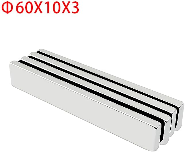 Neodymium Strip 60x10x3mm Big Rectangle Rare Earth Magnetic Bar magnet(10pcs)