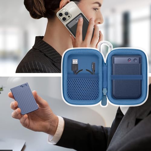 Khanka Etui Kompatibel mit PLAUD Note Pro/PLAUD Note KI Digitales Diktiergerät,Tasche Tragbare Aufbewahrungstasche für PLAUD Note Pro/PLAUD Note KI Audiorecorder mit Karabinerclip,nur Etui