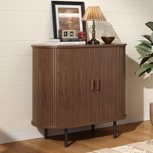 Sliding Door Walnut Sideboard