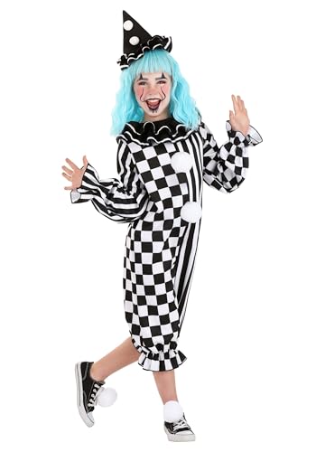 Disfraz completo de payaso gótico para niñas talla Large miniatura 2