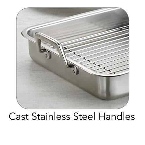 Tramontina 15-Inch Stainless Steel Roasting Pan with Rack, Turkey Roaster for Oven, Dishwasher Safe, Made in Brazil by Tramontina - Image 4