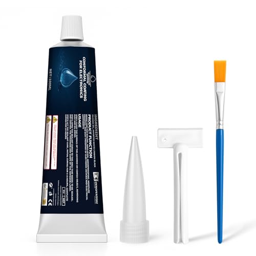 1DFAUL 100ml Conformal Coating for Electronics, Silicone Conformal Coating Insulating Sealant, Waterproof, Dust& Moisture Resistant, for Reliable Electronic Components Protection