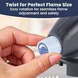 Aspect Blow Torch with 4 Butane Gas Bottles, Adjustable Flame Burner for Desserts, Creme Brulee, Welding, Auto Ignition Gas Torch for Cooking, Catering, BBQ,Camping & Fire Starter (Head+4 Butane Gas) - Image 4