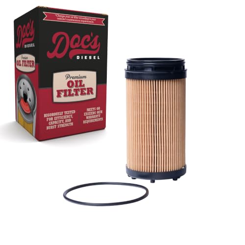 Doc's Diesel 6.7L Cummins Turbo Diesel Oil Filter D16453 for RAM 2500 3500 4500 5500 2025-2026, Heavy Duty Synthetic Media, Replaces OEM 68677810AA Mopar M1-403A, 25 Micron 99% Efficiency | 1-Pack