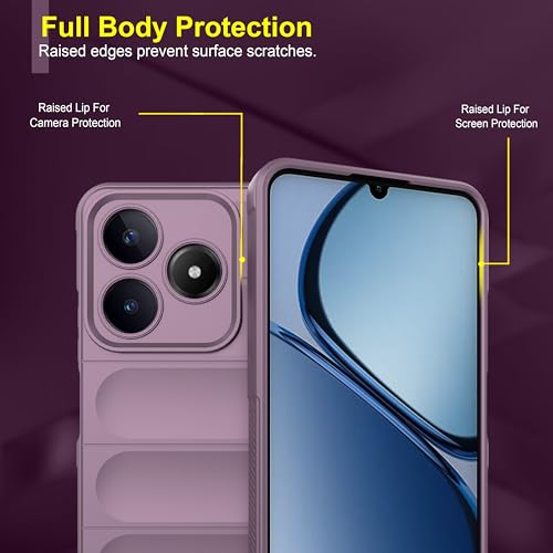 Image of Zapcase Back Case Cover for Realme Narzo N63 | Compatible for Realme Narzo N63 Back Cover | Liquid Silicon Magic Case with Camera Protection | Lavender