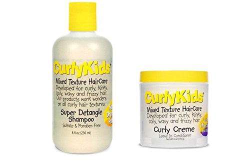 CurlyKids Mixed Haircare - Curly Creme Conditioner & Super Detangling Shampoo Bundle