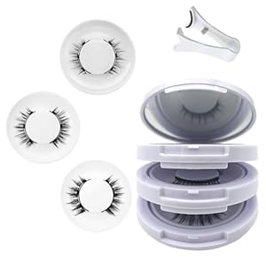 Meylora Magnetic Lashes,Meylora Magnetic Eyelashes with Applicator Reusable Eyelashes Magnet without Eyeliner Natural Look No Glue or Liner Needed(Natural+Simple+Iris)