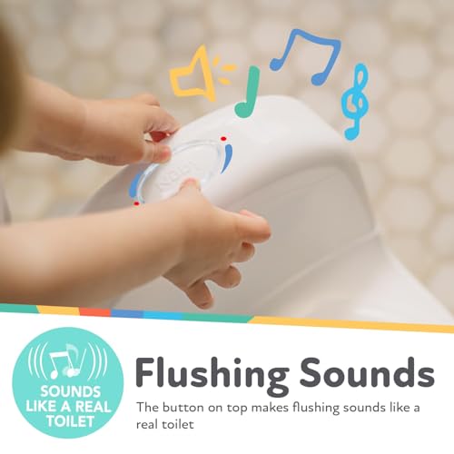 Nuby-My-Real-Potty-Training-Toilet-with-Life-Like-Flush-Button-and-Sound-18-Months-White Nuby My Real Potty Training Toilet with Life Like Flush Button and Sound 18 Months White
