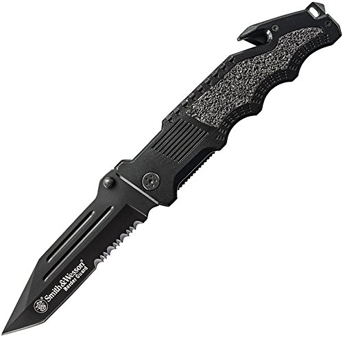 Smith & Wesson SWBG2TS Border Guard Swbg6Ts 10.1In S.S. Folding Knife With 4.2In Serrated Tanto Blade And G-10 Handle For Outdoor, Tactical thumb #2