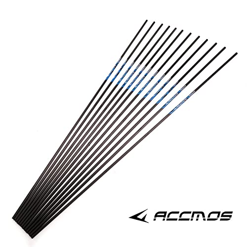 ACCMOS ID 6.2mm Hunting Arrow Shaft Spine 250 300 340 400 500 600 700 800 Pure Carbon Arrow Shaft 27-33 inch for DIY Archery Arrow Accessories 12 pcs - Image 5