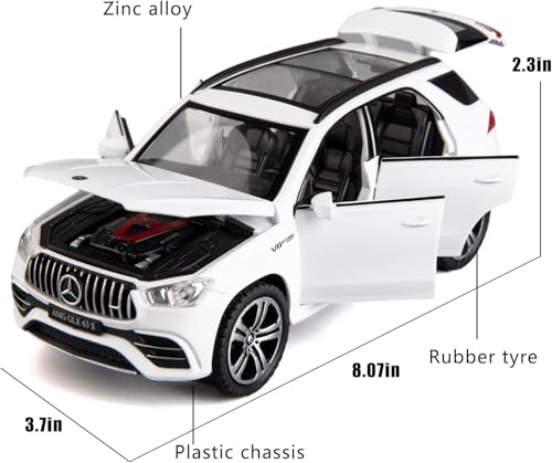 Image of RAMPKD Mercedes Benz GLS63 1:32 Diecast Scale Model Metal Pull Back Toy car for Kids with Openable Doors & Light, Music Toy Vehicle for Kids - Colors as Per Stocks(Design-54)