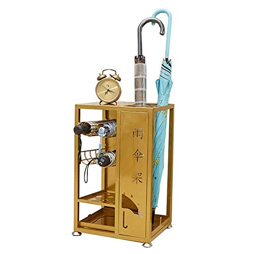 Support de parapluie en fer forgé robuste avec bac de récupération d'eau - 2