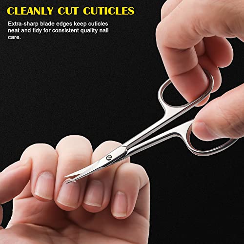 FVION Curved Cuticle Scissors Extra Fine for Women Men and Professionals - Image 2