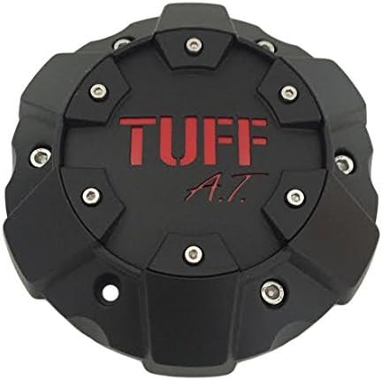 TUFF at C611901CB3 PCTMFBR Matte Black with Red Lettering Wheel Center Cap