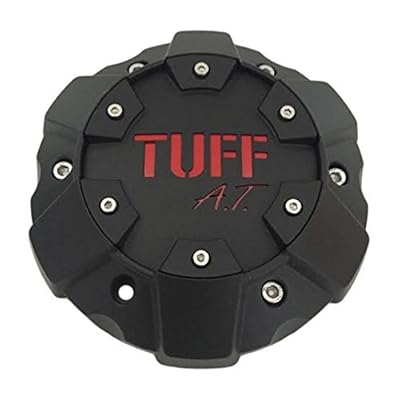 TUFF at C611901CB3 PCTMFBR Matte Black with Red Lettering Wheel Center Cap