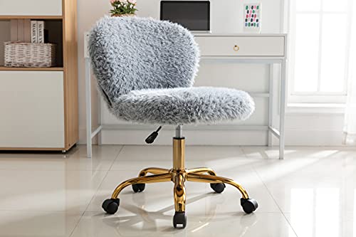 With Plush Fabric Upholstery, Instant Adjustable Height And Stylish Golden Legs With Roller Caster Wheels (suitable For Home Studios And Small Offices)
