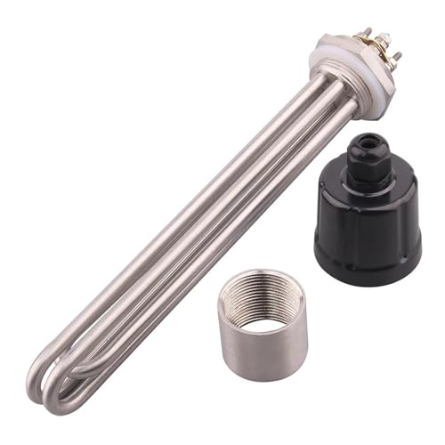 fengpeng 3KW/4.5KW/6KW/9KW/12KW 220V/380V pdCM 1.5C`lW SUS304 {C[Ǐq[^[(With female fitting,220V,9kw 310mm)