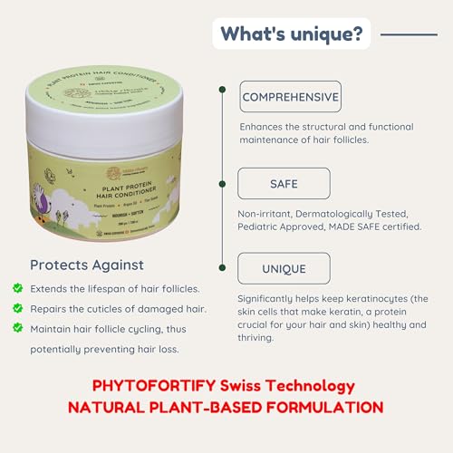 Image of Little Rituals Plant Protein Conditioner | Hair Mask & Normal & Curly Hair Products | Natural Shine & Strong Hair | Plant Protein, Flax Seeds, Argan Oil & Conditioner for Frizzy Hair | MADE SAFE | pH Balanced | 100 gm