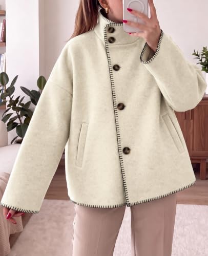  Womens Cropped Pea Coats Oversized - image 4