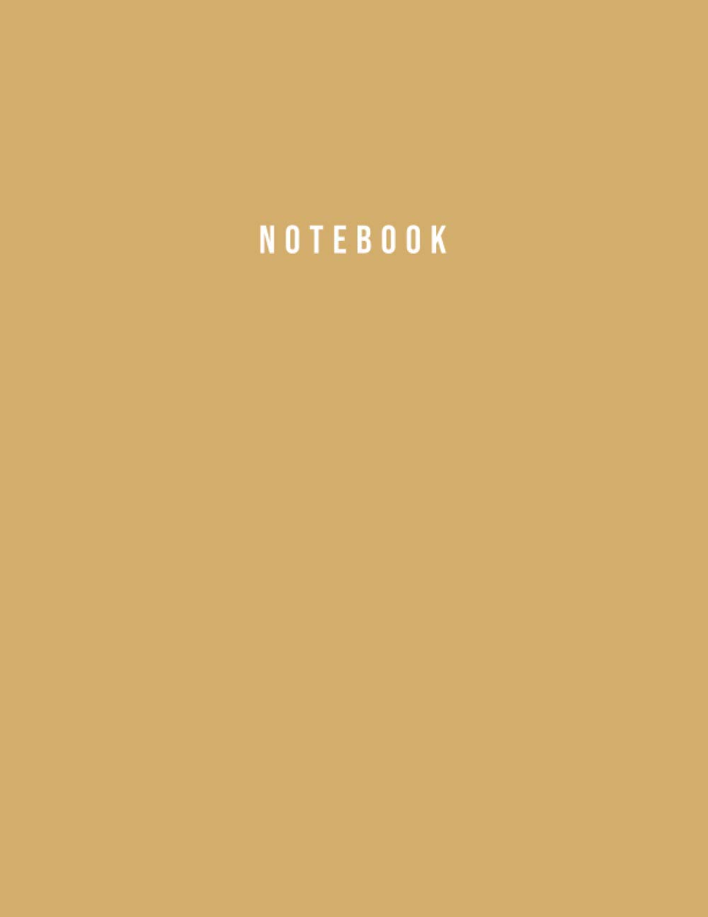 Notebook: Gold Softcover Unlined Notebook 110 Pages Size (8.5 x 11 inches)