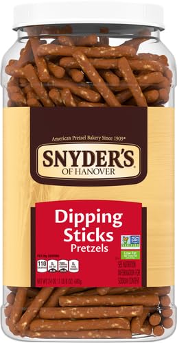 Image of Snyder's of Hanover, Pretzel Dipping Sticks Canister, 24 Ounce (Pack of 6)