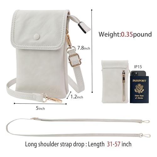 ORAD Small Crossbody Bags for Women Leather Cell Phone Bag Wallet Purses Adjustable Strap with Credit Card Slots2