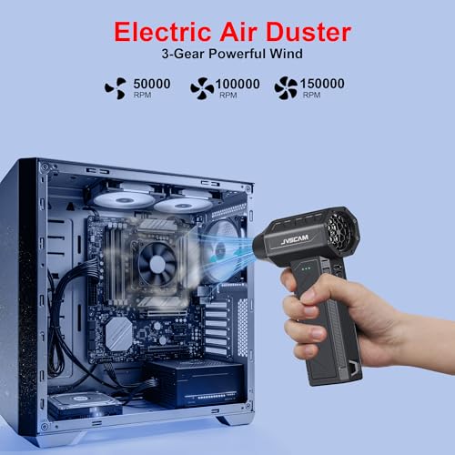 Compressed Air Duster&Vacuum Cleaner, 3-in-1 150000RPM Cordless Air Blower - image 5